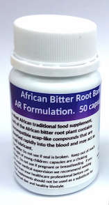 African Bitter Root Food Supplement AR, 50x 250mg capsules